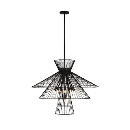 Z-Lite Alito 8 Light Chandelier, Matte Black 6015-8MB